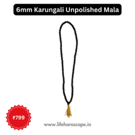 6mm Karungali Mala Unpolished - Life Horoscope